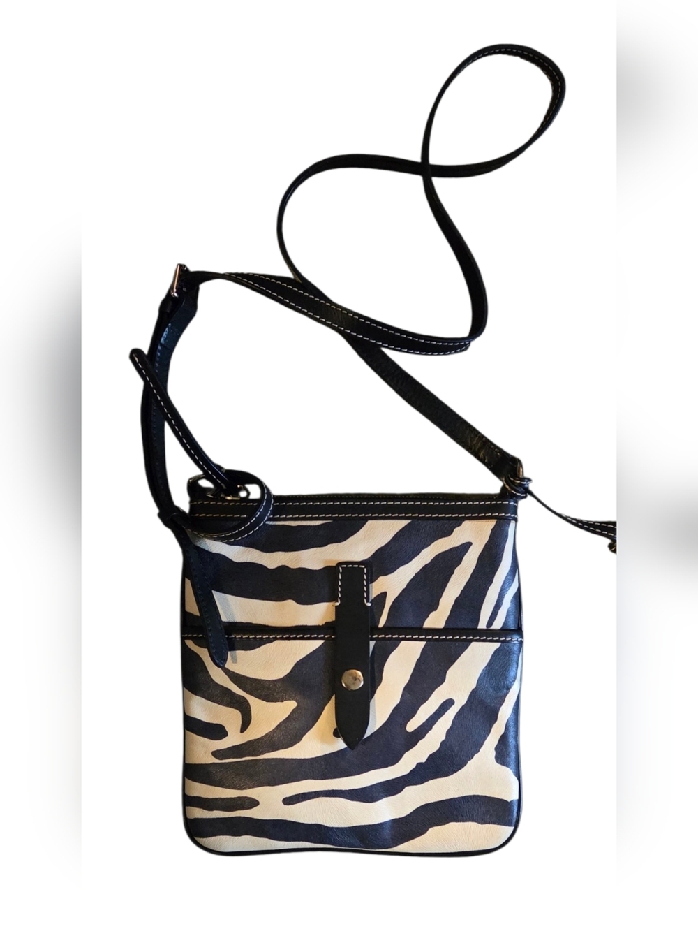 Dooney & Bourke Zebra Print Leather Crossbody Bag
